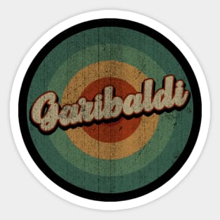 Circle Retro Vintage Garibaldi Sticker